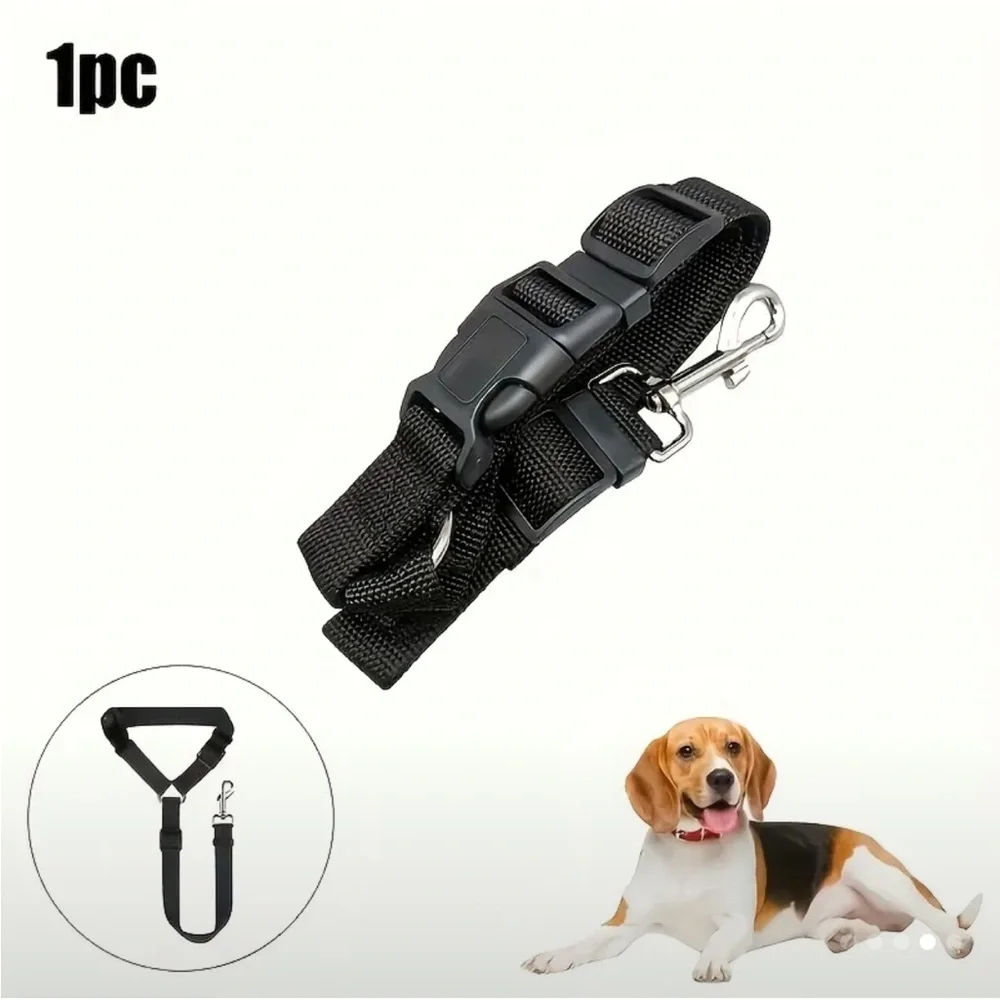 Dog Adjustable Car Tether Safety Seat Belt Leash - Purple